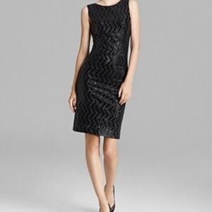 Alice and Olivia Black Gray Sequin Dress Size 2